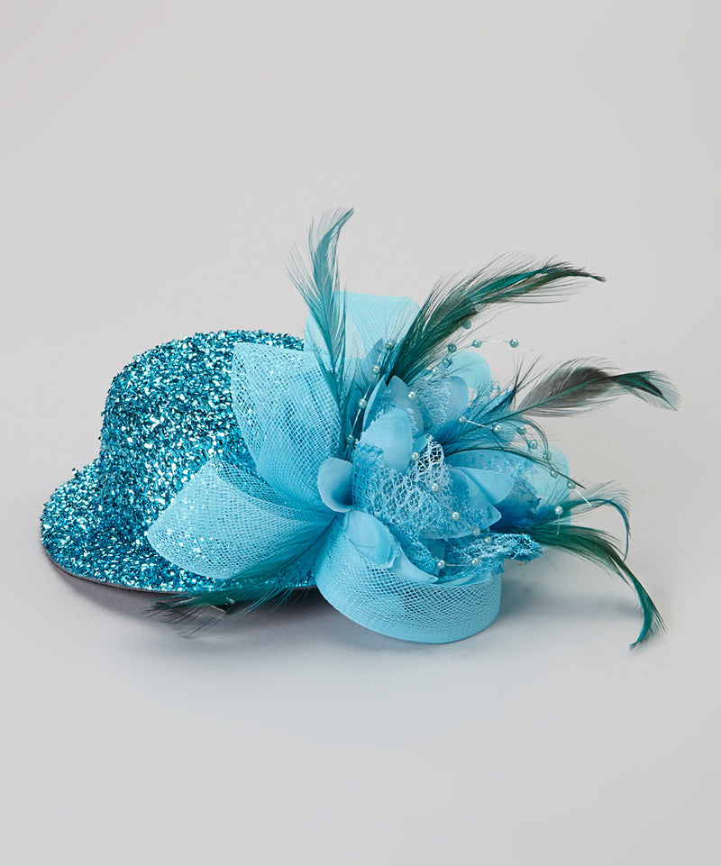 Colors Feather Flower Glitter Hat