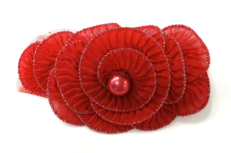 Red Pearl Elastic Headband