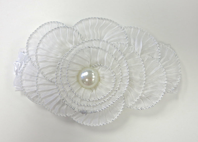 White Pearl Elastic Headband