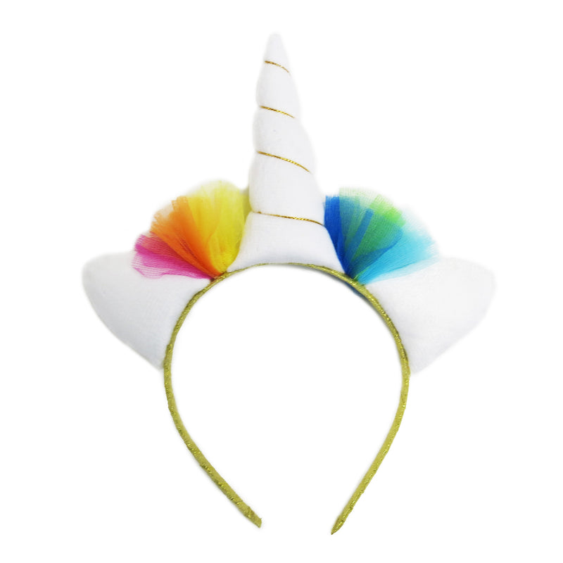 White Rainbow Unicorn Head Band