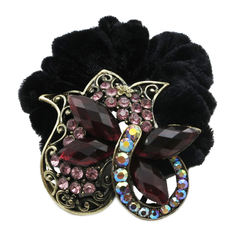 Colors Rhinestone Butterfly Donut Hairband