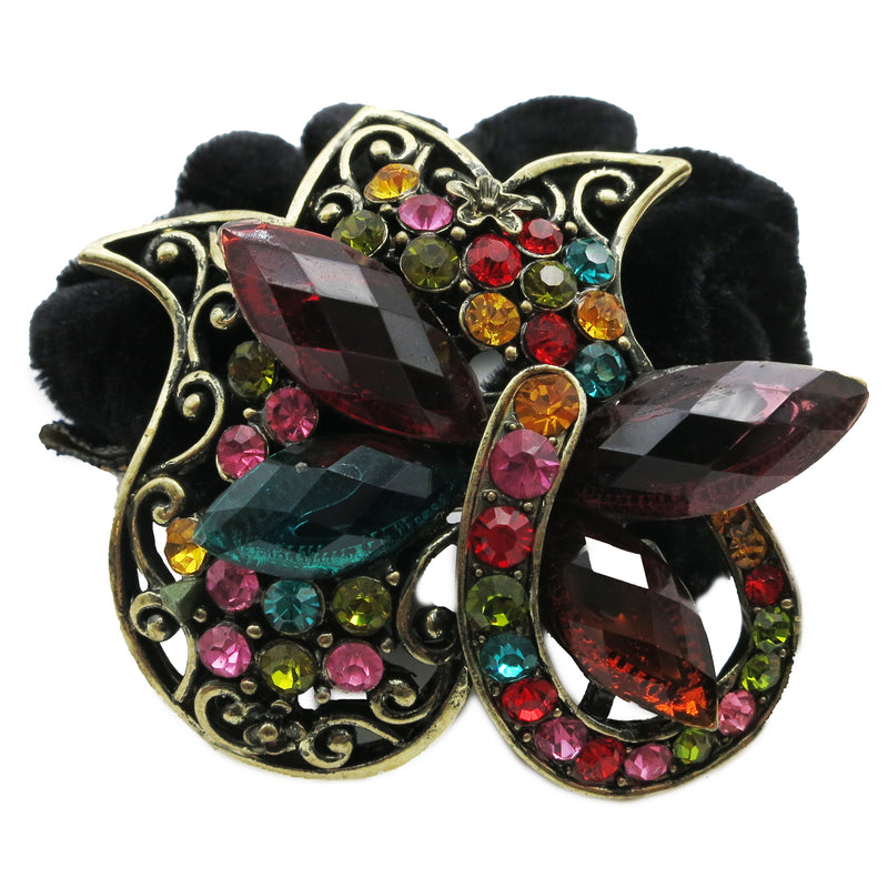 Colors Rhinestone Butterfly Donut Hairband
