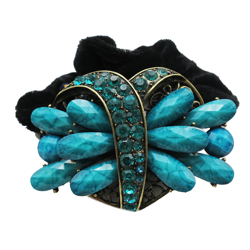 Colors Rhinestone Heart Donut Hairband