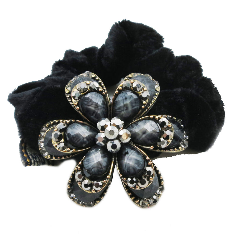 Colors Rhinestone Flower5 Donut Hairband