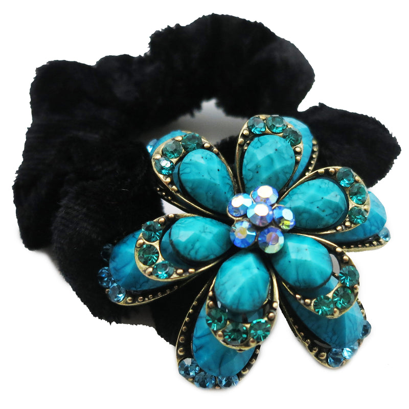 Colors Rhinestone Flower5 Donut Hairband