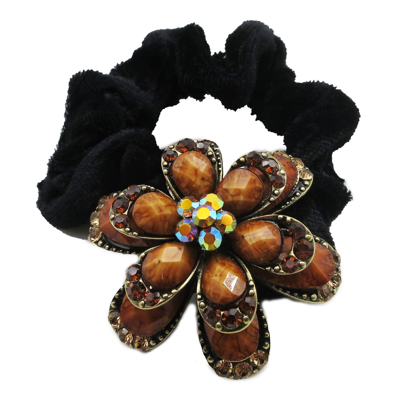 Colors Rhinestone Flower5 Donut Hairband