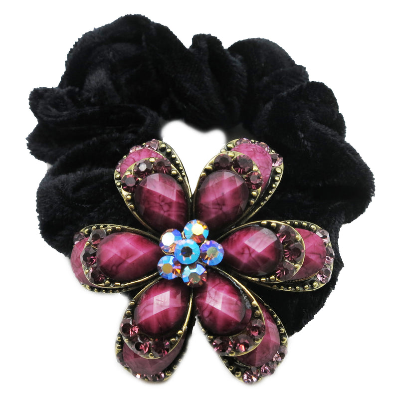 Colors Rhinestone Flower5 Donut Hairband