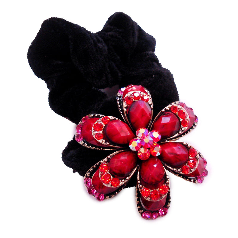 Colors Rhinestone Flower5 Donut Hairband