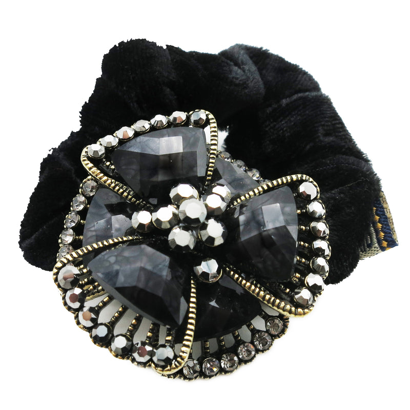 Colors Rhinestone Flower3 Donut Hairband