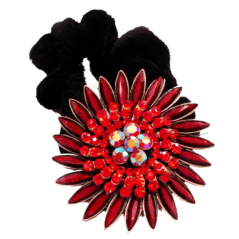 Colors Rhinestone Sunflower Donut Hairband