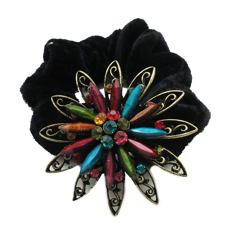 Colors Rhinestone Daisy12 Donut Hairband