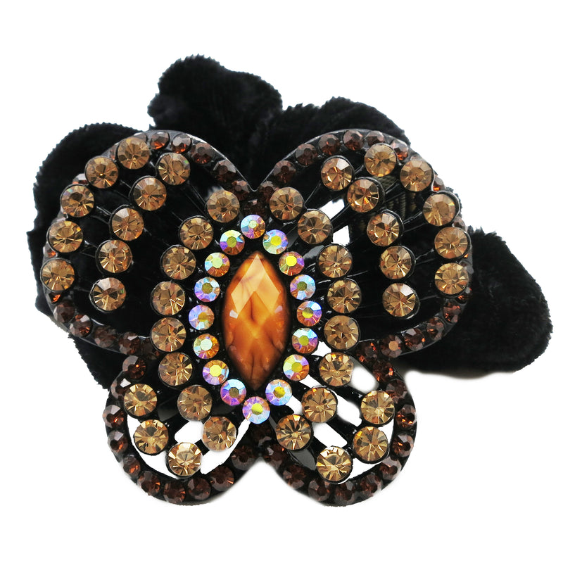Colors Rhinestone Butterfly Donut Hairband