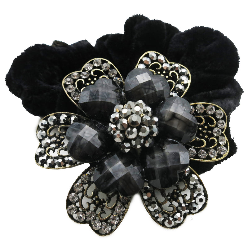 Colors Rhinestone Flower10 Donut Hairband