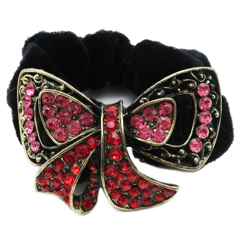 Colors Rhinestone Bow2 Donut Hairband