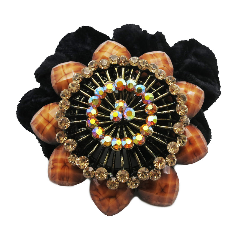 Colors Rhinestone Marigolds Donut Hairband