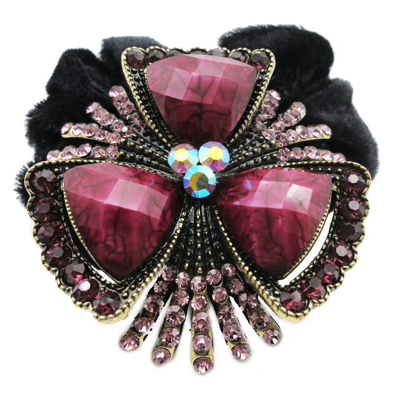 Colors Rhinestone Lily3 Donut Hairband