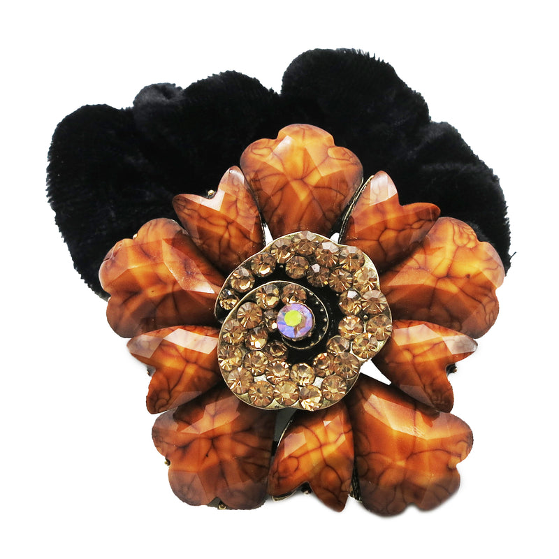 Colors Rhinestone Calla Lily Donut Hairband