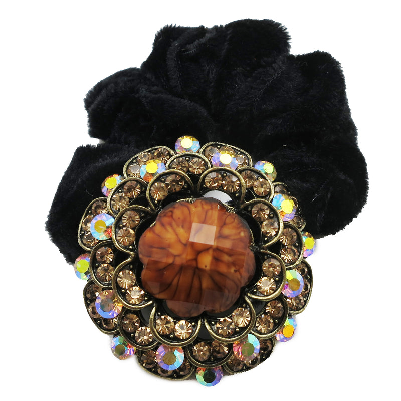 Colors Rhinestone Dahlia Donut Hairband