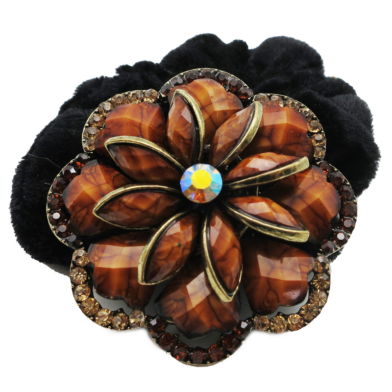 Colors Rhinestone Zinnia Donut Hairband