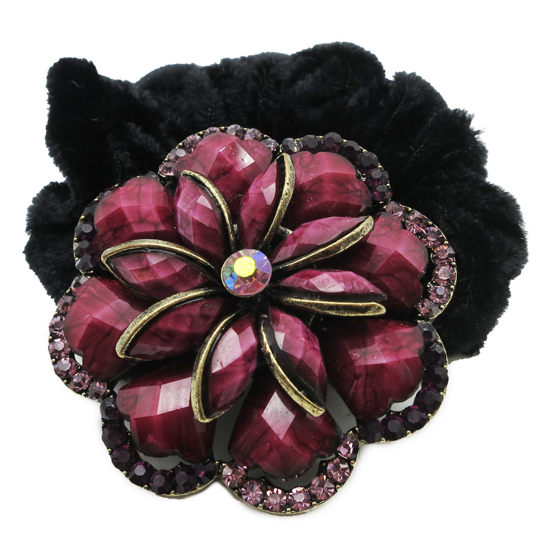 Colors Rhinestone Zinnia Donut Hairband