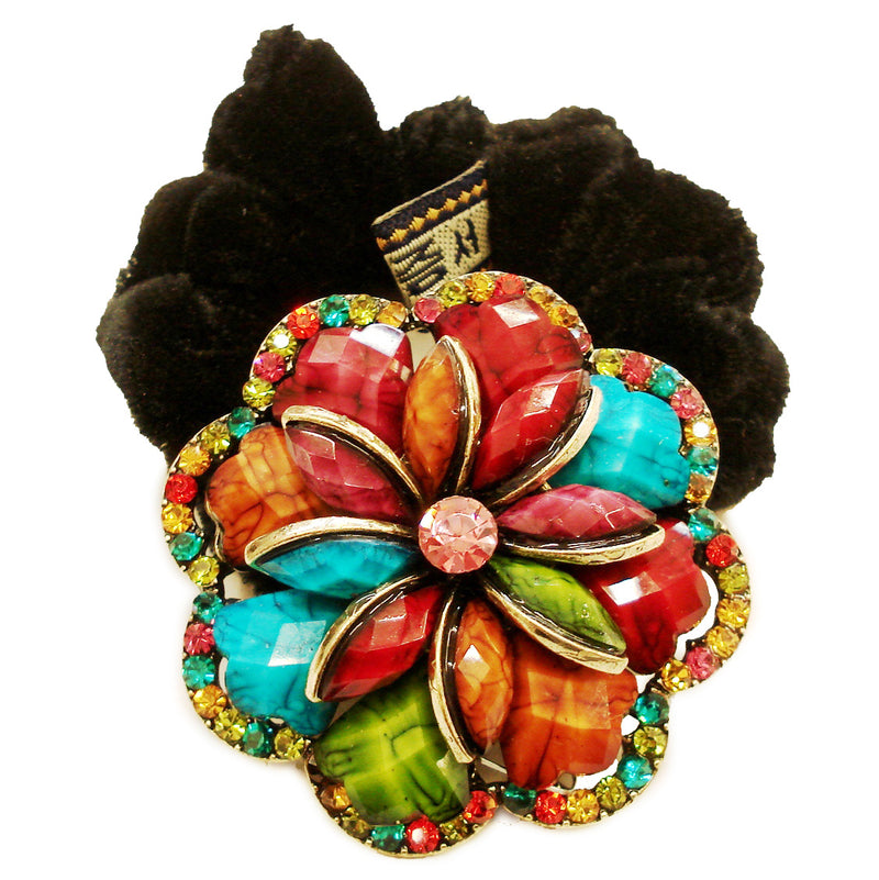 Colors Rhinestone Zinnia Donut Hairband