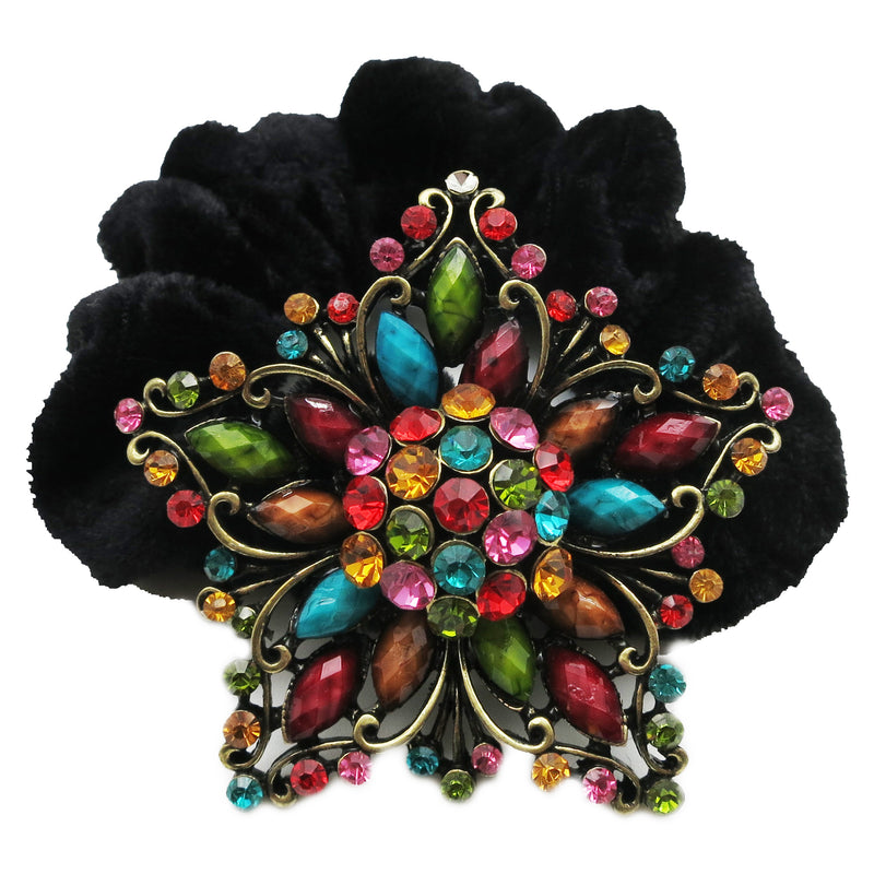 Colors Rhinestone 5-point star Donut Hairband