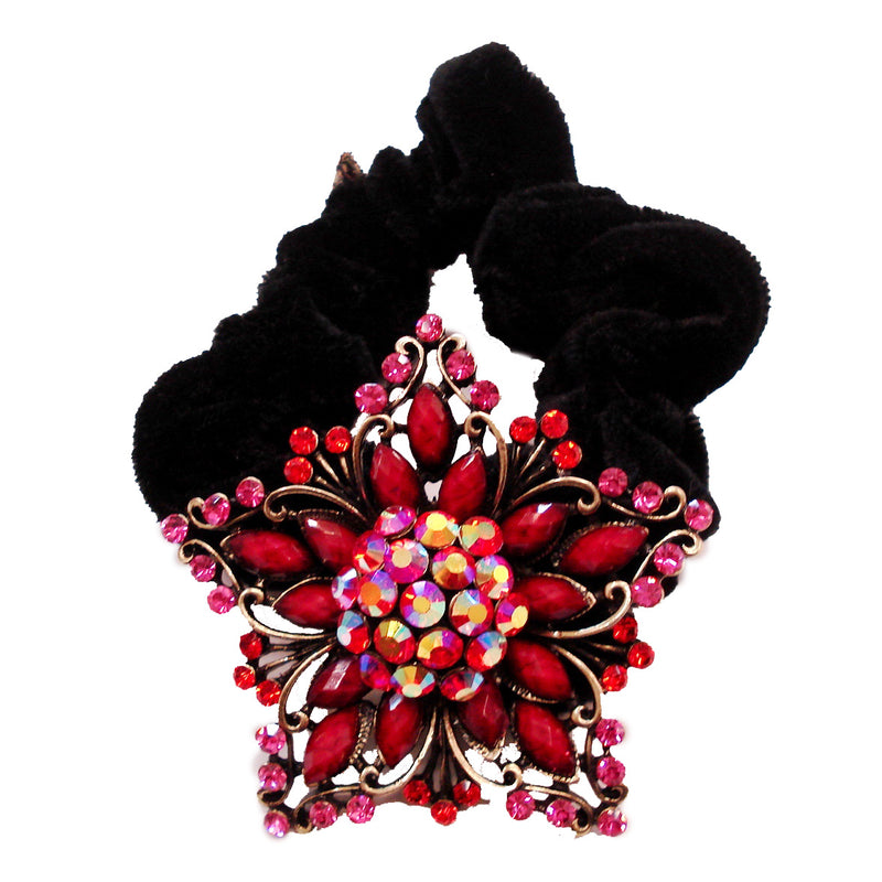 Colors Rhinestone 5-point star Donut Hairband