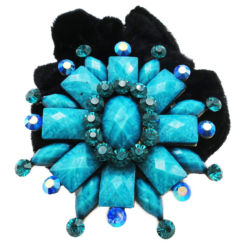 Colors Rhinestone Flower16 Donut Hairband
