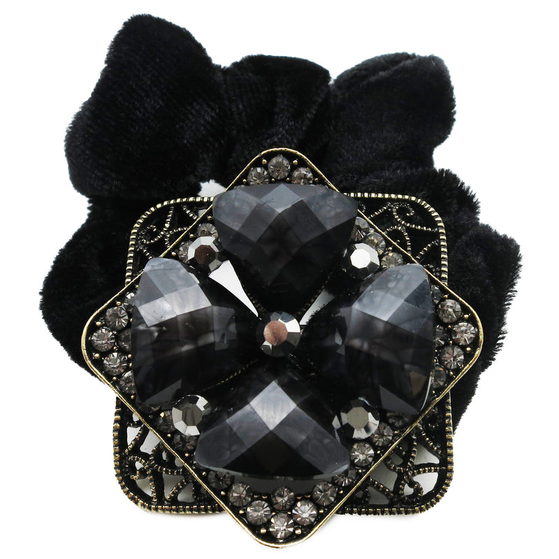 Colors Rhinestone Flower4 Donut Hairband