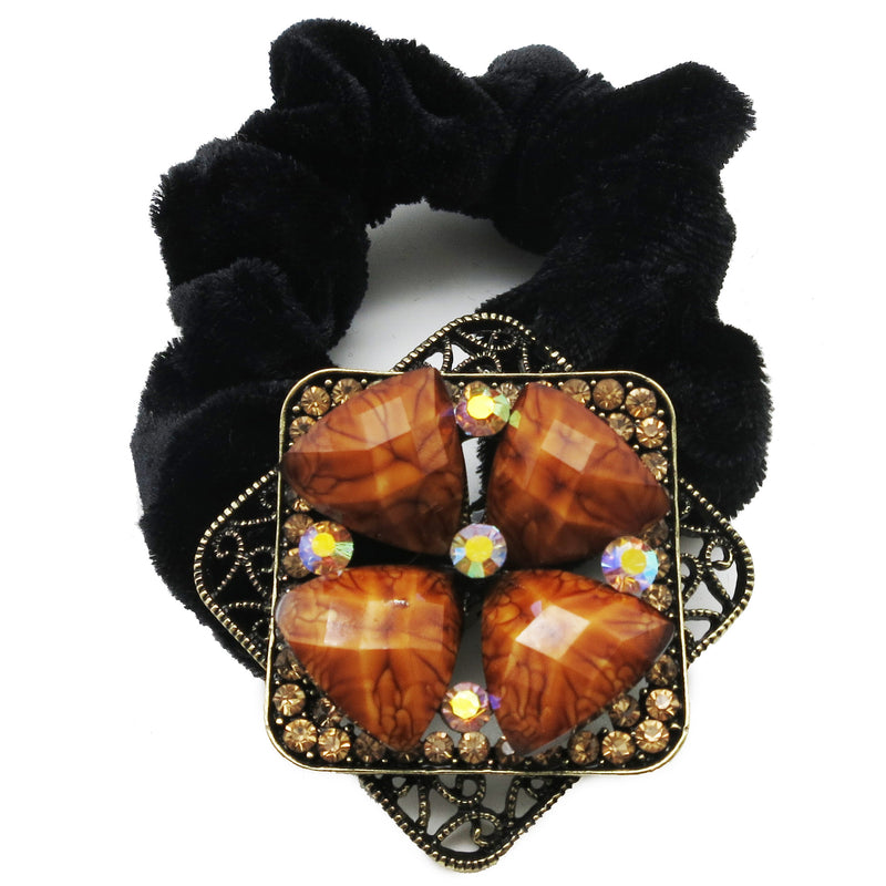 Colors Rhinestone Flower4 Donut Hairband