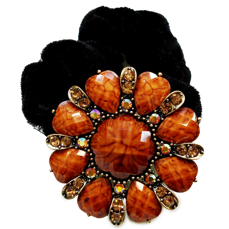 Colors Rhinestone Flower8 Donut Hairband