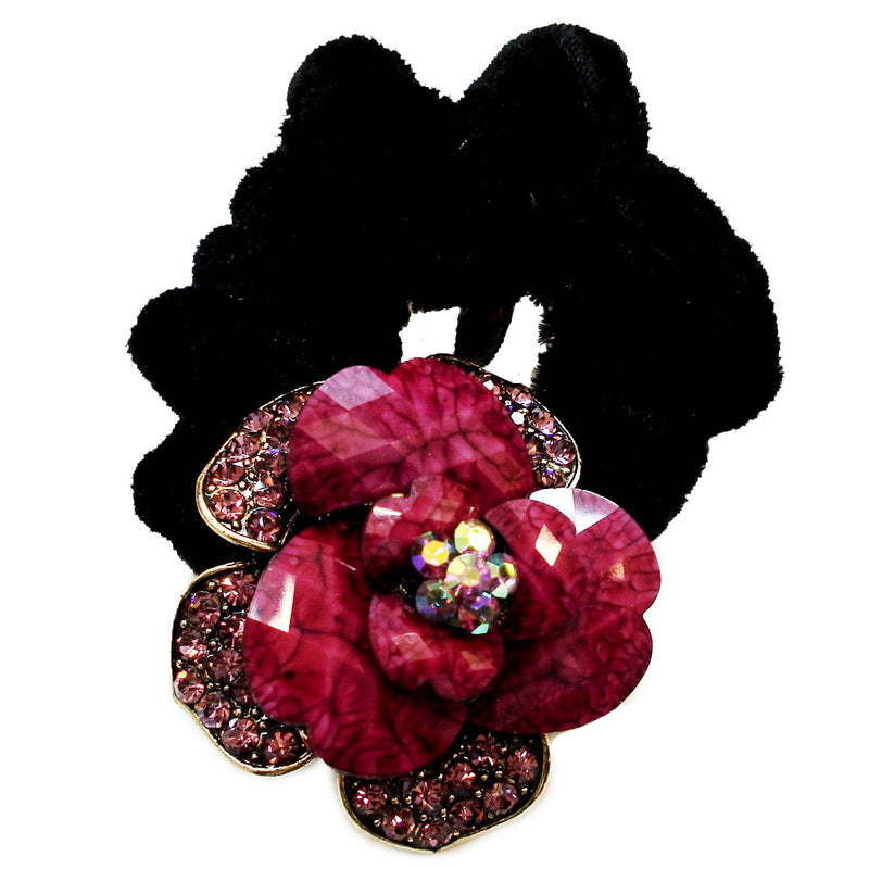 Colors Rhinestone Rose3 Donut Hairband