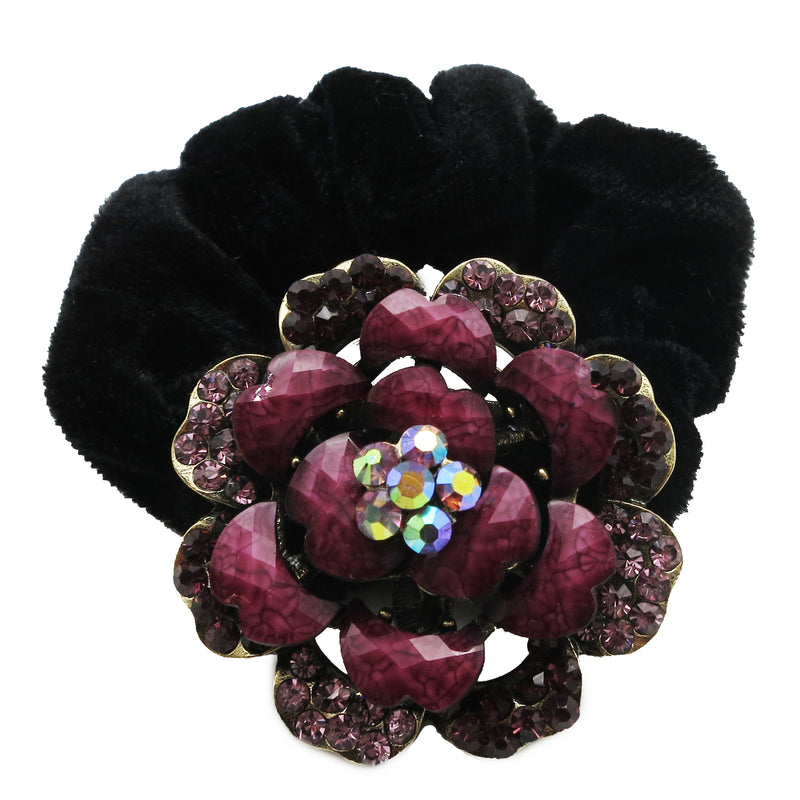 Colors Rhinestone Rose5 Donut Hairband