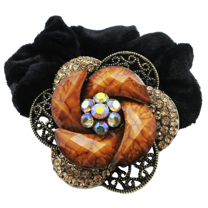 Colors Rhinestone Rose4 Donut Hairband