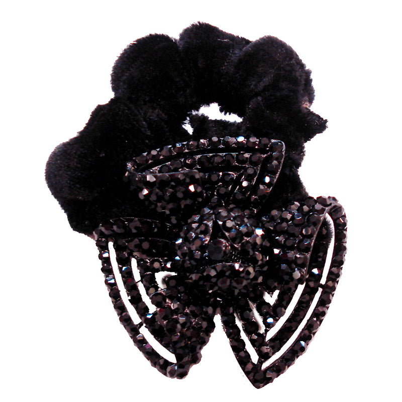 Rhinestone Black Atomic Donut Hairband