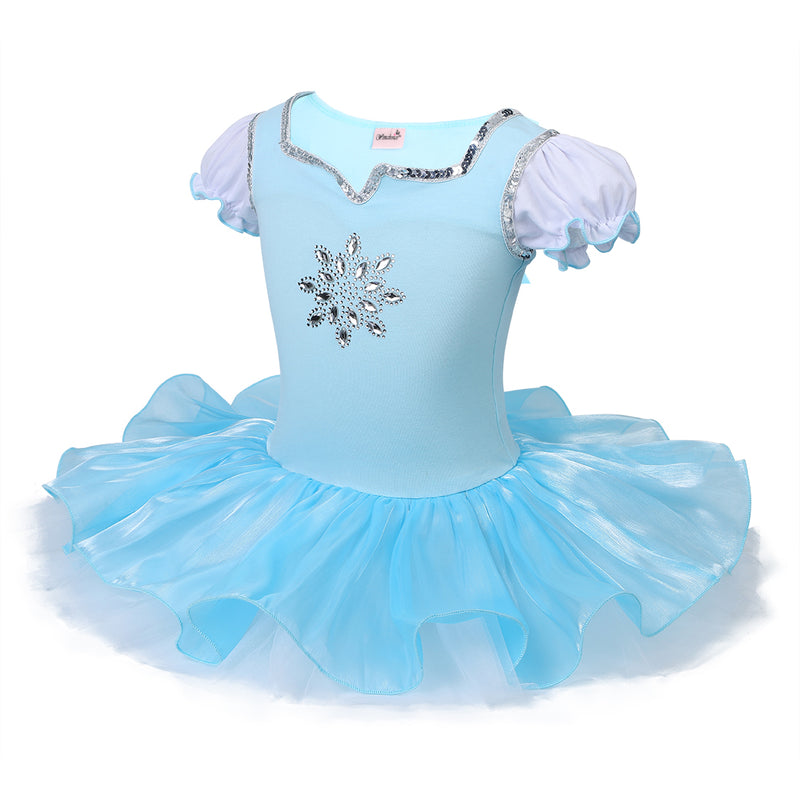 Baby Blue Snowflake Sequin Ballet Dress