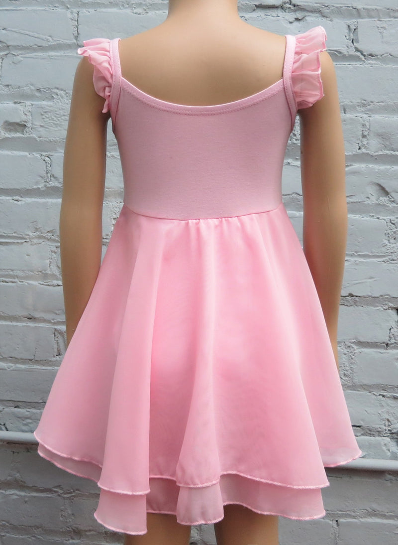 Pink Empire-Waist Chiffon Skirted  Ballet Dress