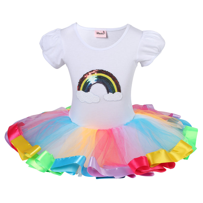 Unicorn Rainbow Sequins Ballet Dress