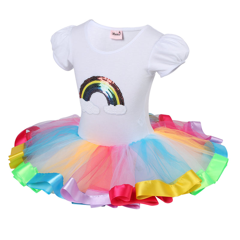 Unicorn Rainbow Sequins Ballet Dress