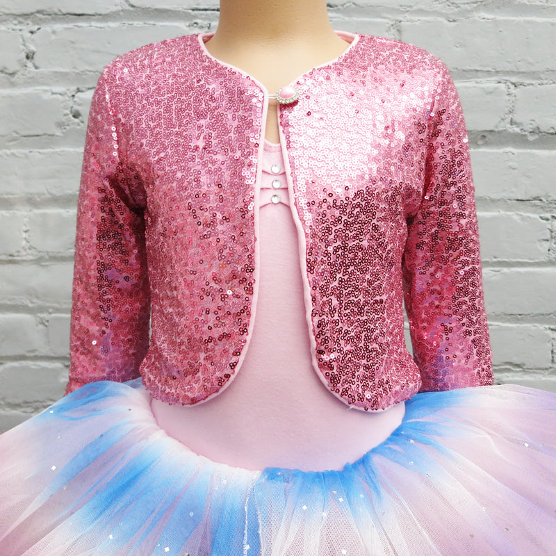 Pink Sequins Wrap Top