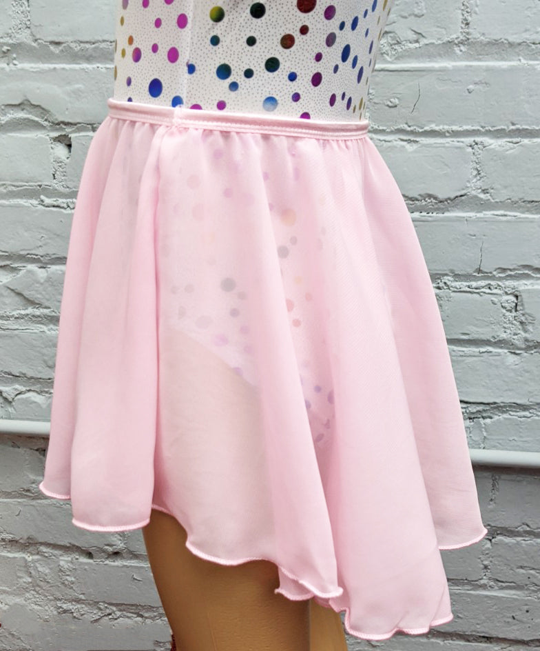 Baby Pink Chiffon Hi-Low Skirt