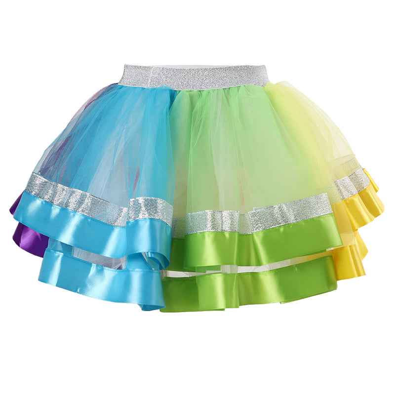 JoJo Siwa Colors Silver Trim Tutu Skirt