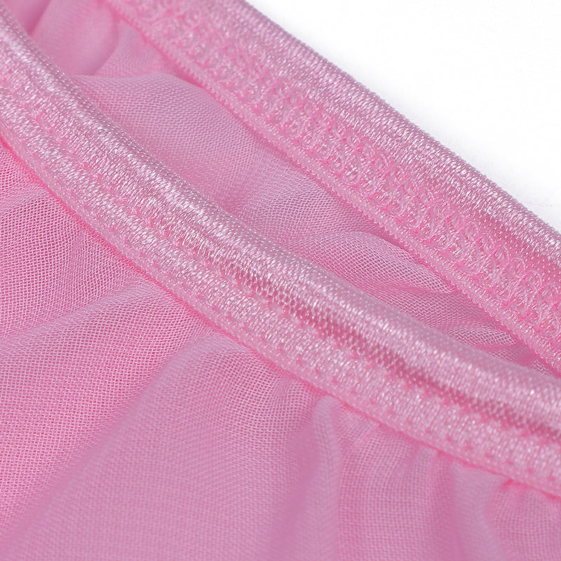 Baby Pink Chiffon Hi-Low Skirt
