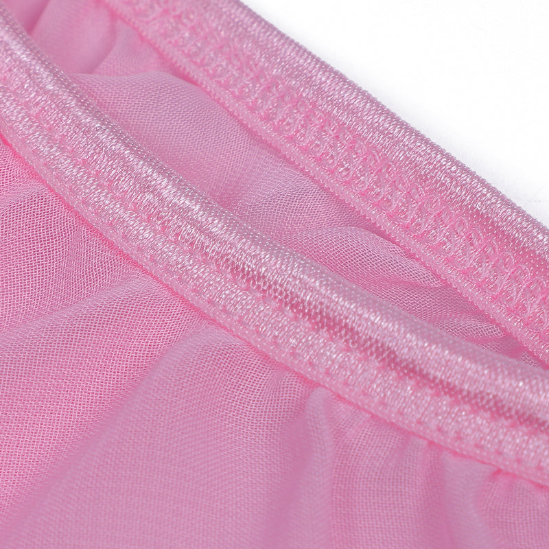 Baby Pink Chiffon Hi-Low Skirt