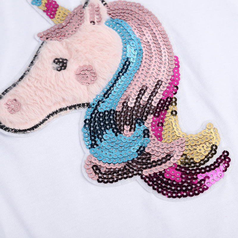White Unicorn Fur Short Sleeve Shirt