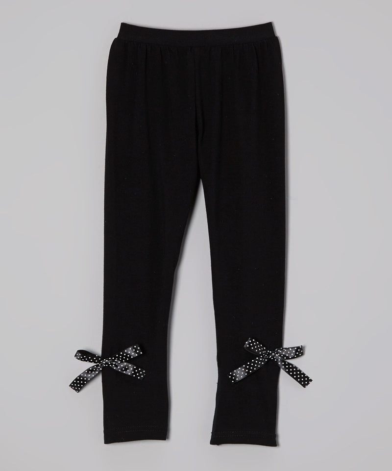 Black Legging With Bow