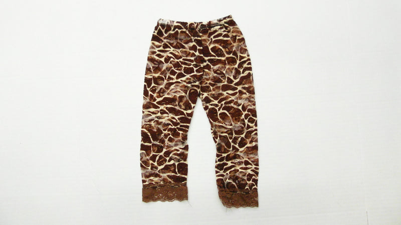 Brown Giraffe Printed Lace Legging