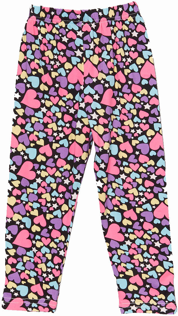 Rainbow Heart & Star Ice Silk Legging