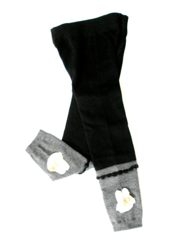 Black & Gray Bunny Tights