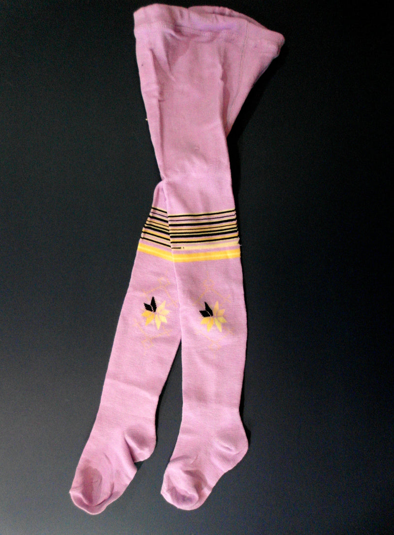 Pink Flower Tights
